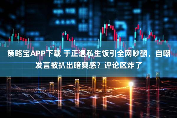 策略宝APP下载 于正遇私生饭引全网吵翻，自嘲发言被扒出暗爽感？评论区炸了